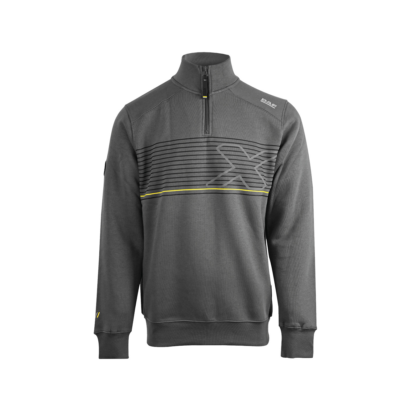 DAF Sweater - Grijs met gele streep - Heren