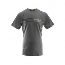 New DAF T-shirt - Grijs met gele streep - Heren