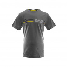 DAF T-shirt - Grijs met gele streep - Heren