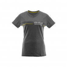 New DAF T-shirt - Grijs met gele streep - Dames
