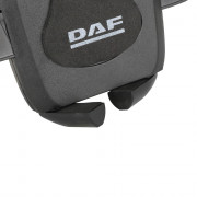 Black phone cradle with DAF logo